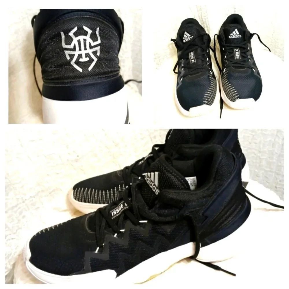 ADIDAS D.O.N Issue #2 Black Athletic Shoes Men's Size 11